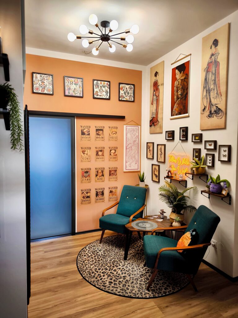 Empfangsbereich Atelier Voigas, Tattoo Studio Wien