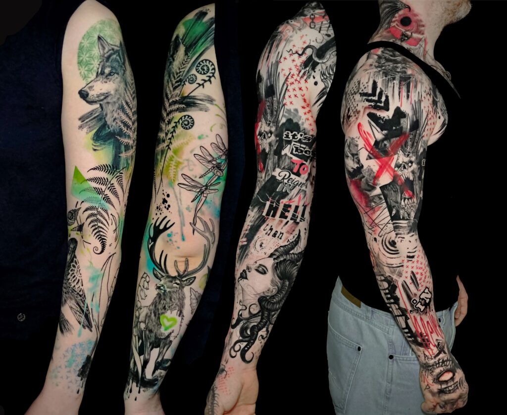 Realismus, Watercolor, Cover Up, Atelier Voigas, Tattoo Studio Wien